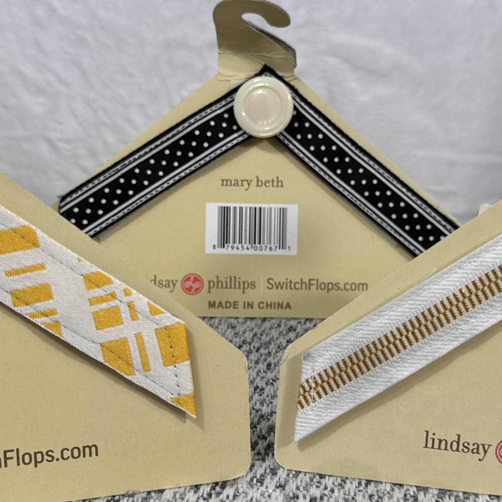 Lindsay Philips Switchflops Interchangable Straps Set Of 4 Size 5/6