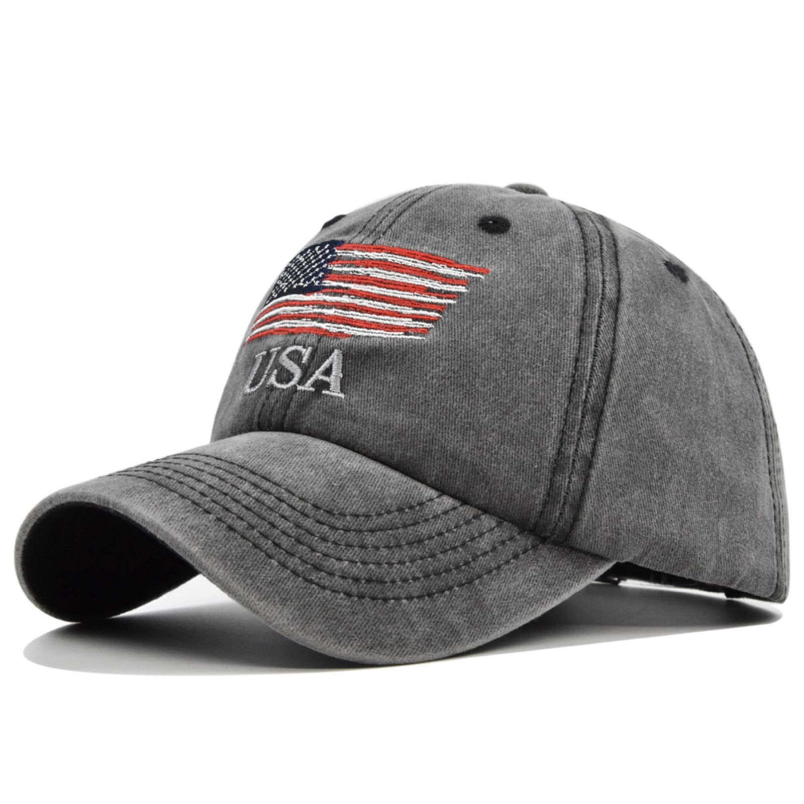 American US Flag Embroidered Low Profile USA Baseball Cap Adjustable Hat