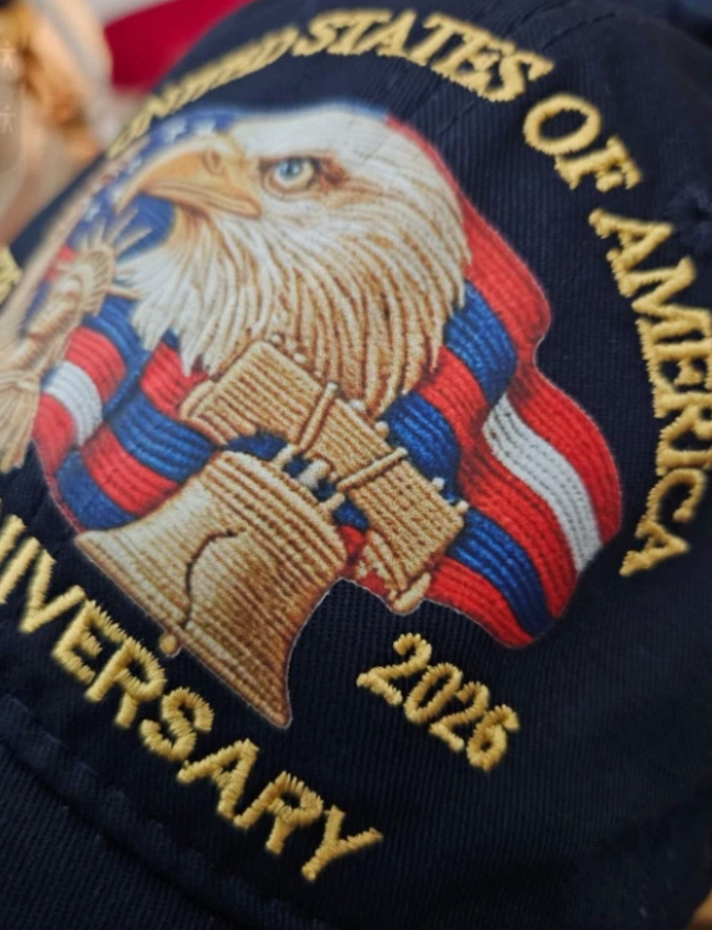 USA 250th Anniversary Hat Eagle & Liberty United States Cap