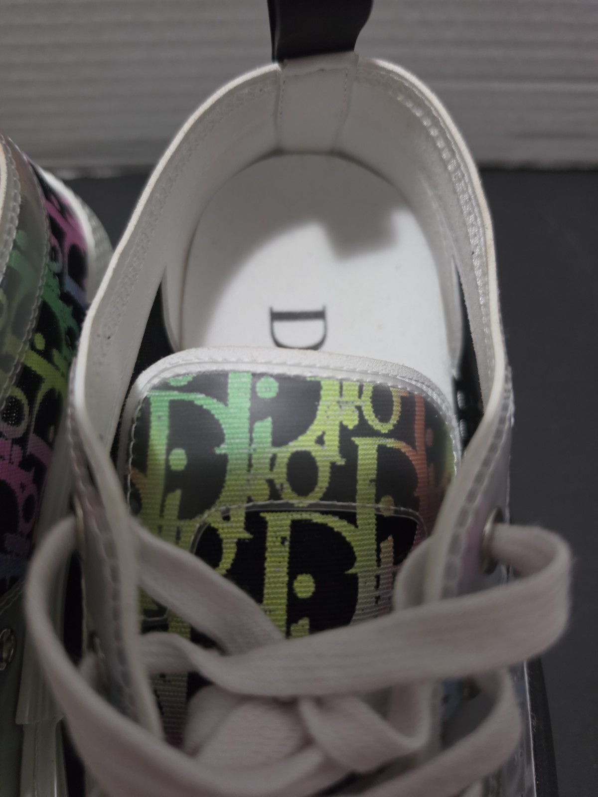 Sz 9 Men’s Dior B23 Multicolor Oblique Low Trainers Sneakers sz 42 Multicolor