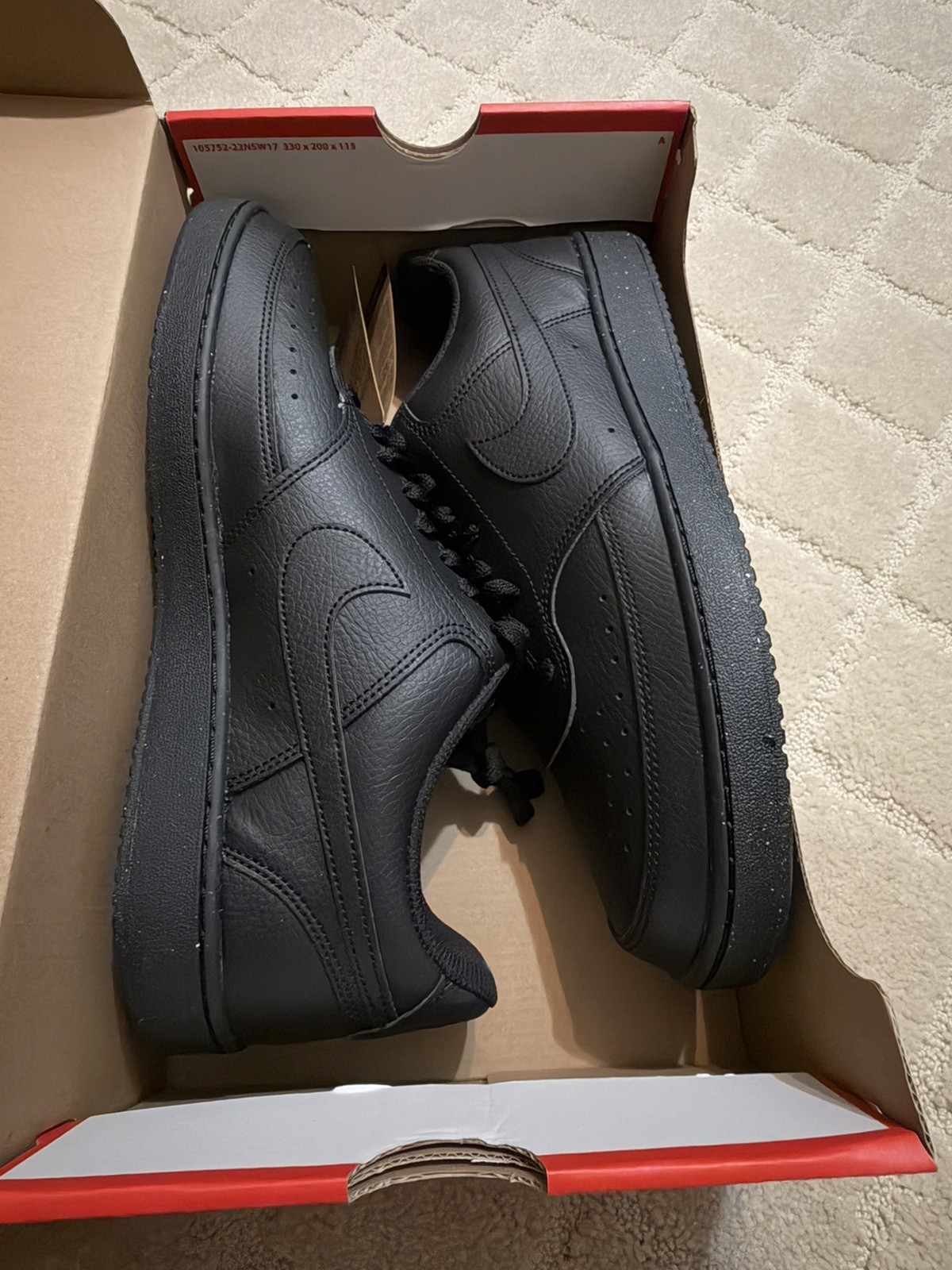Nike Court Vision Lo NN Next Nature Triple Black DH2987-002 sz 11 men