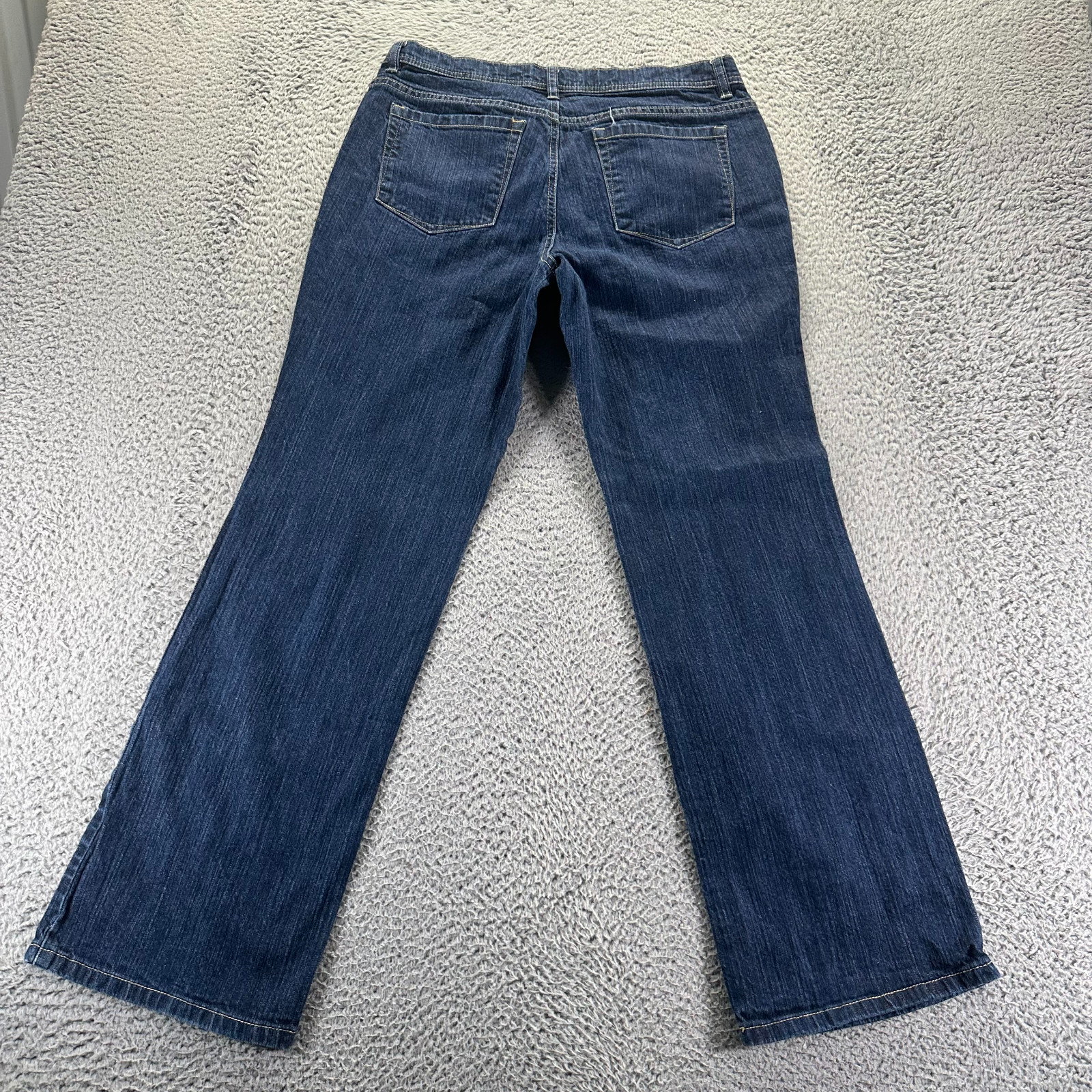Axcess Jeans Women’s 12 Blue Cotton Denim Bootcut Relaxed Fit Workwear Stretch