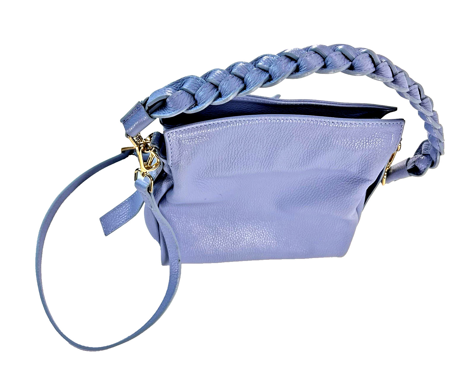 NEW! Italian Genuine Pebbled Leather Purse Combination Handbag/Crossover Design