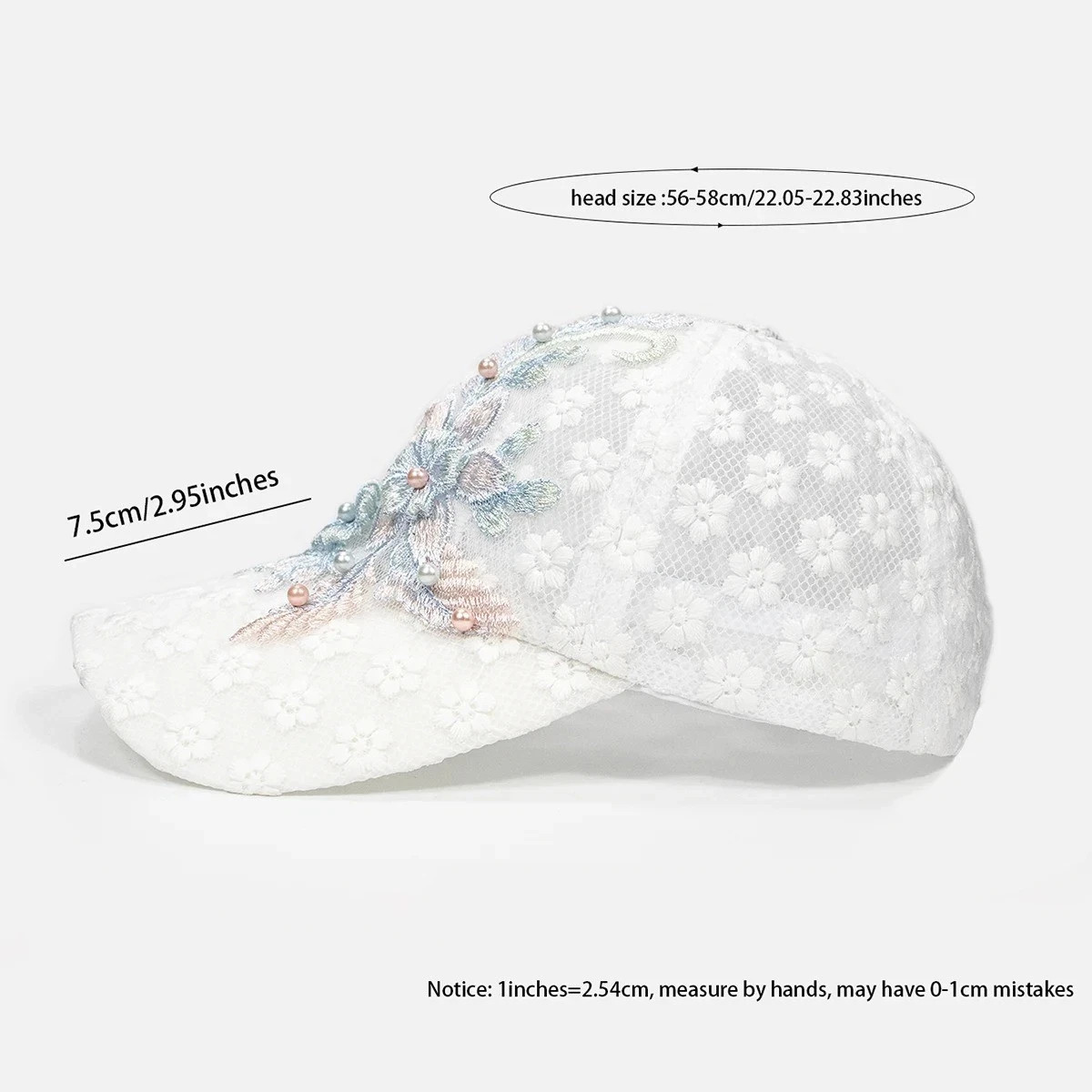 Embroidery Flowers Designer Baseball Cap Mesh Caps Women’s Fashion Hat
