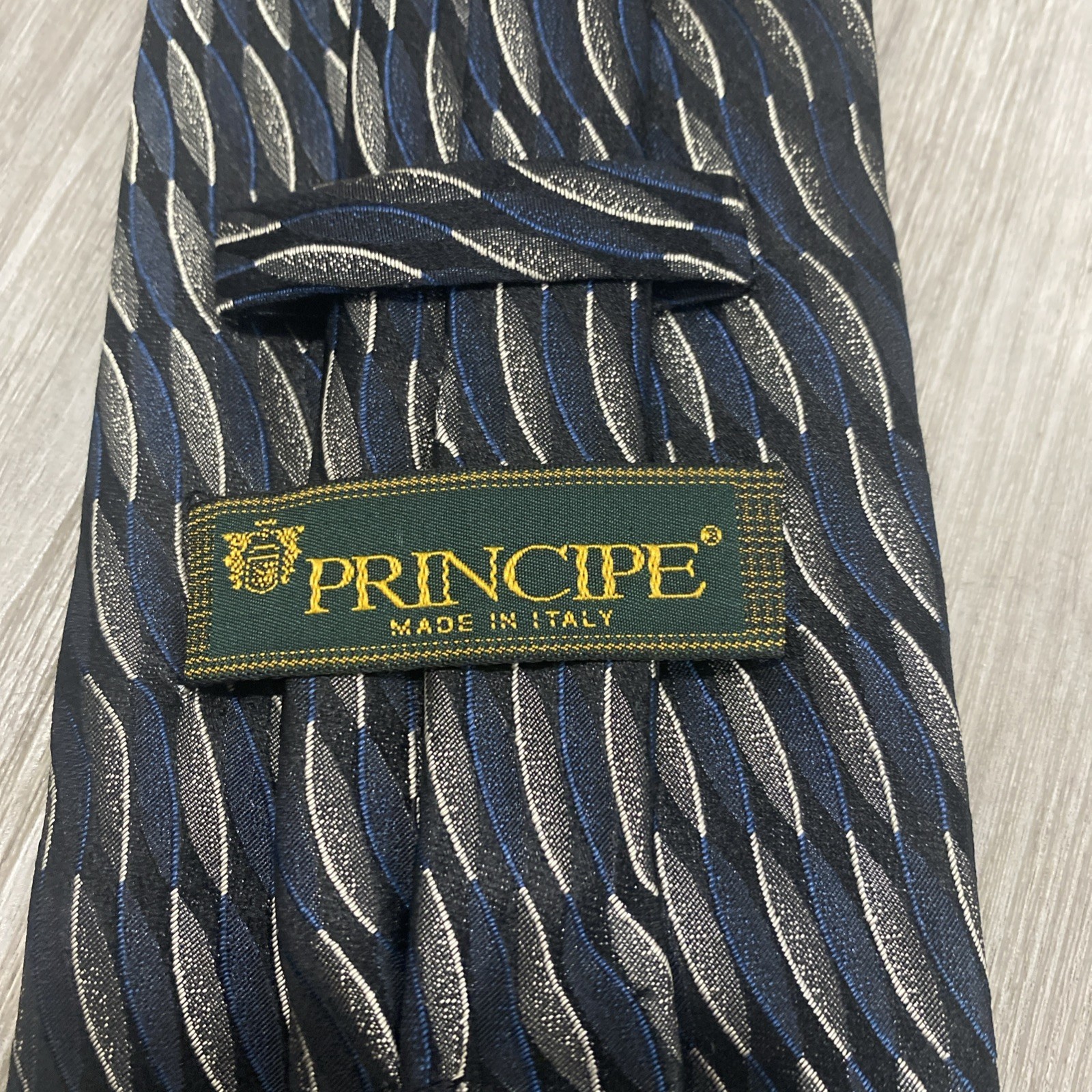 Vintage Principe Necktie Textured Retro Old School 90s Y2K Vtg