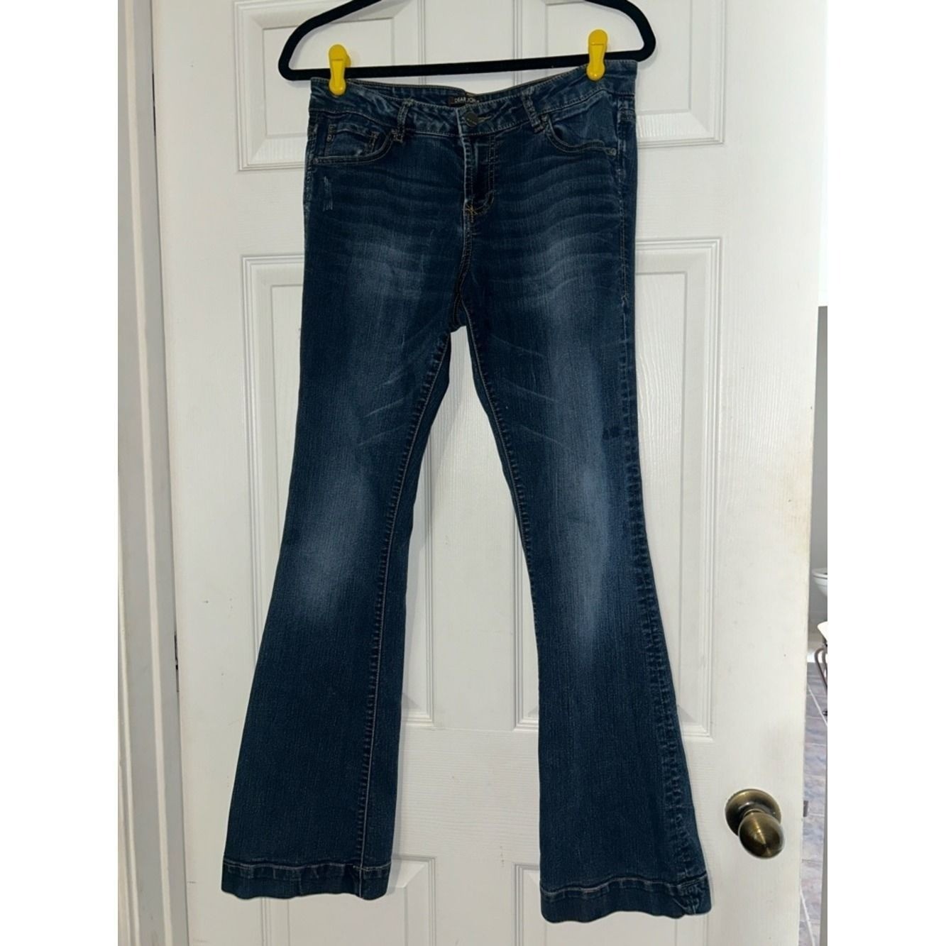 Dear John Backstage Flare Jeans Dark Wash Mid Rise Bootcut Size 29 Y2K Retro