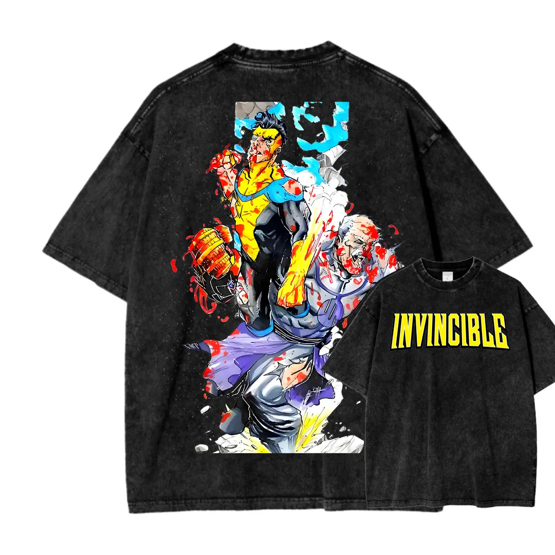 Invincible Comic Superhero Vintage Graphic T Shirt Retro Tee