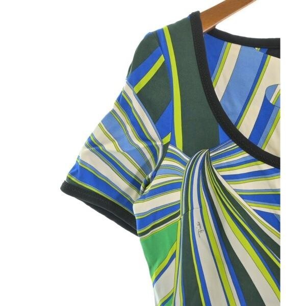 EMILIO PUCCI Womens Blue Black White Abstract Knit Dress 42 Auth