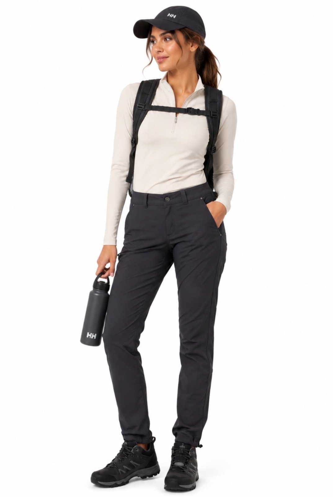 NEW Helly Hansen Womens Softshell Hiking Pants Charcoal Grey Stretch Size S