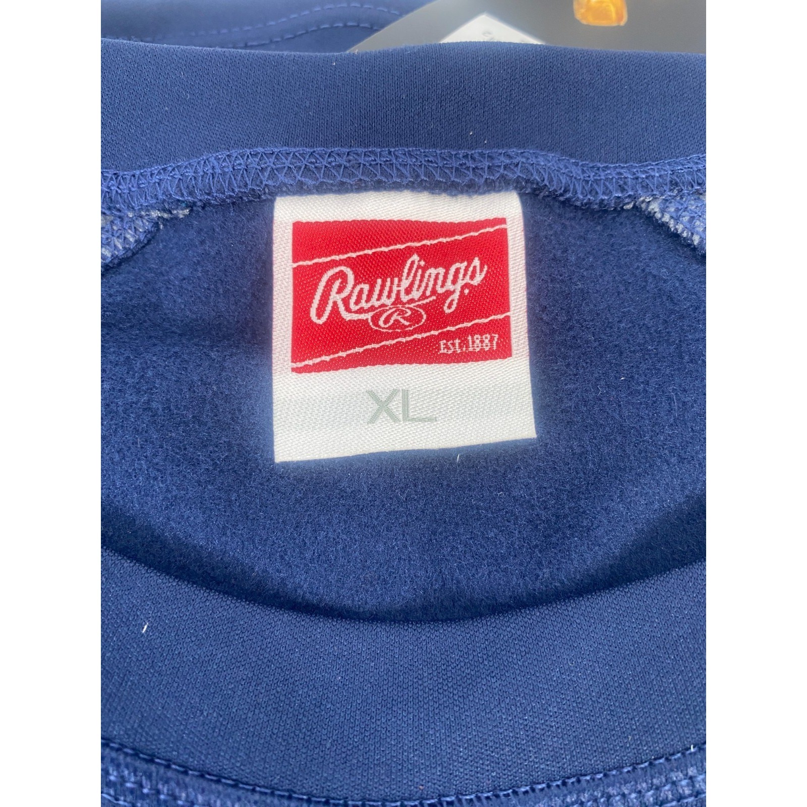 Rawlings Fleece Pullover Mens XL Navy Blue New UDFP4-N-91 Training Baseball Top