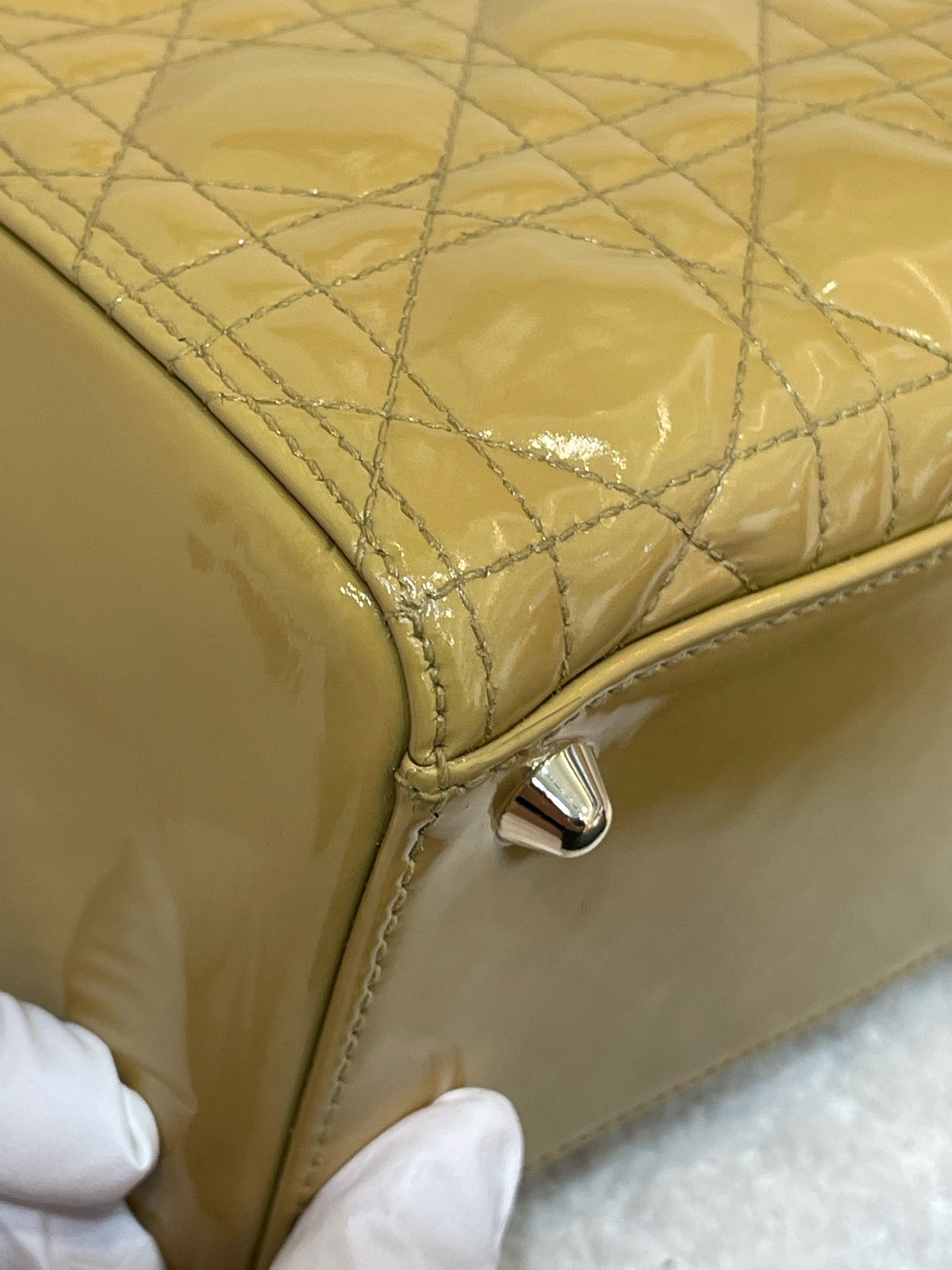 Dior Pre-Owned Authentic Luxury Handbag Yellow 32*25*11 Free Tracked Shipping
