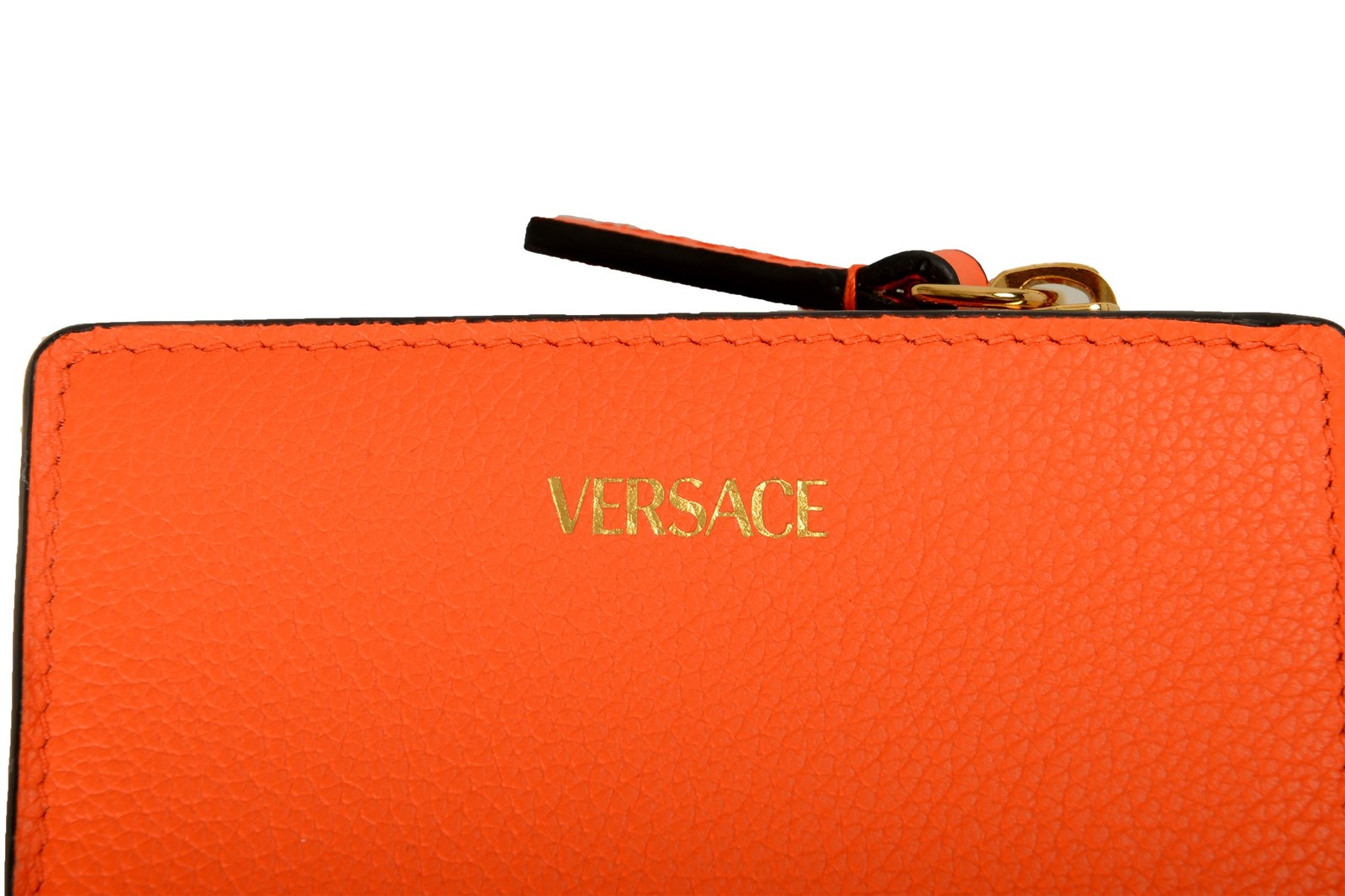 Versace Women’s 100% Textured Leather Card Case Compact Wallet