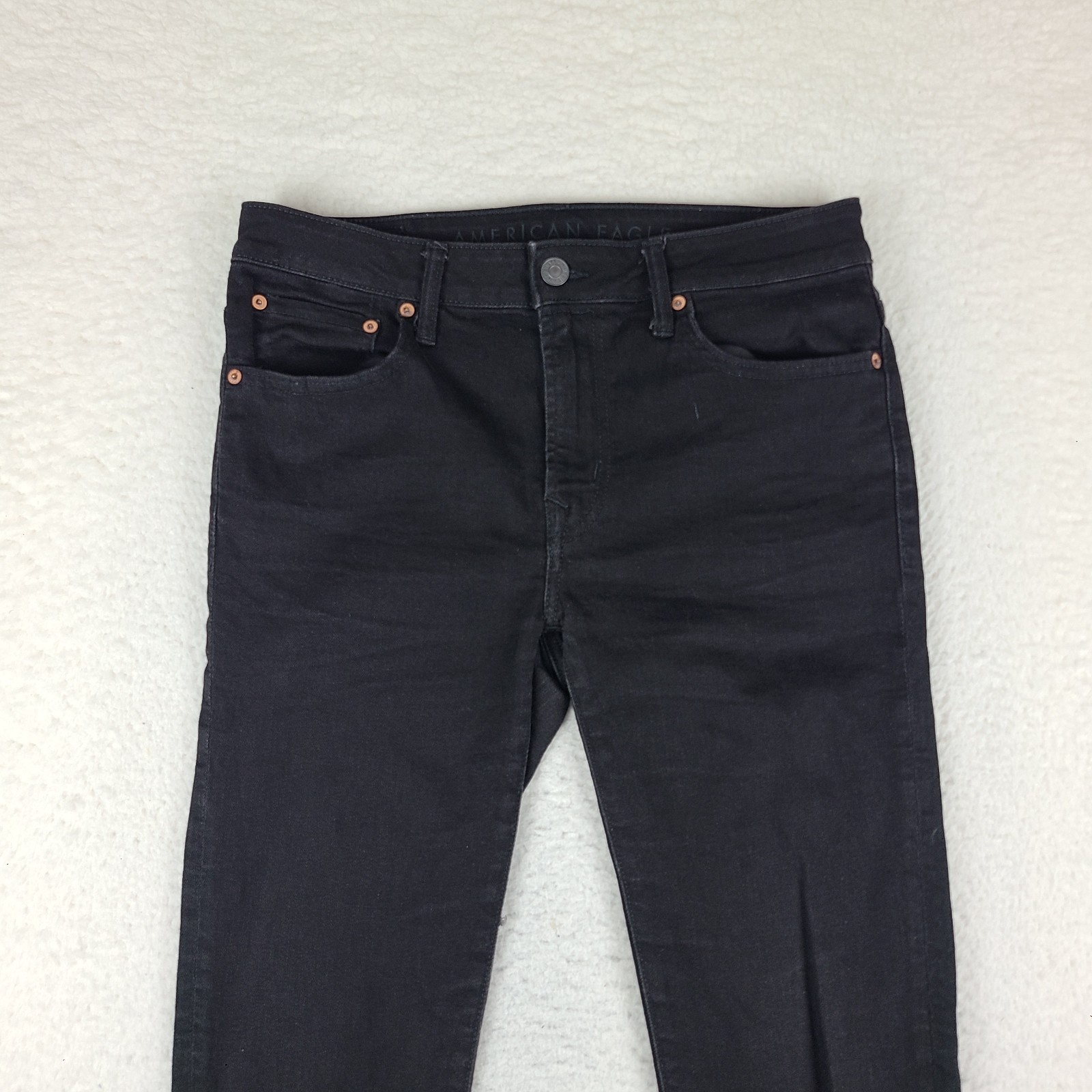 American Eagle Jeans Mens 32×32 Black Wash Airflex + Skinny Denim