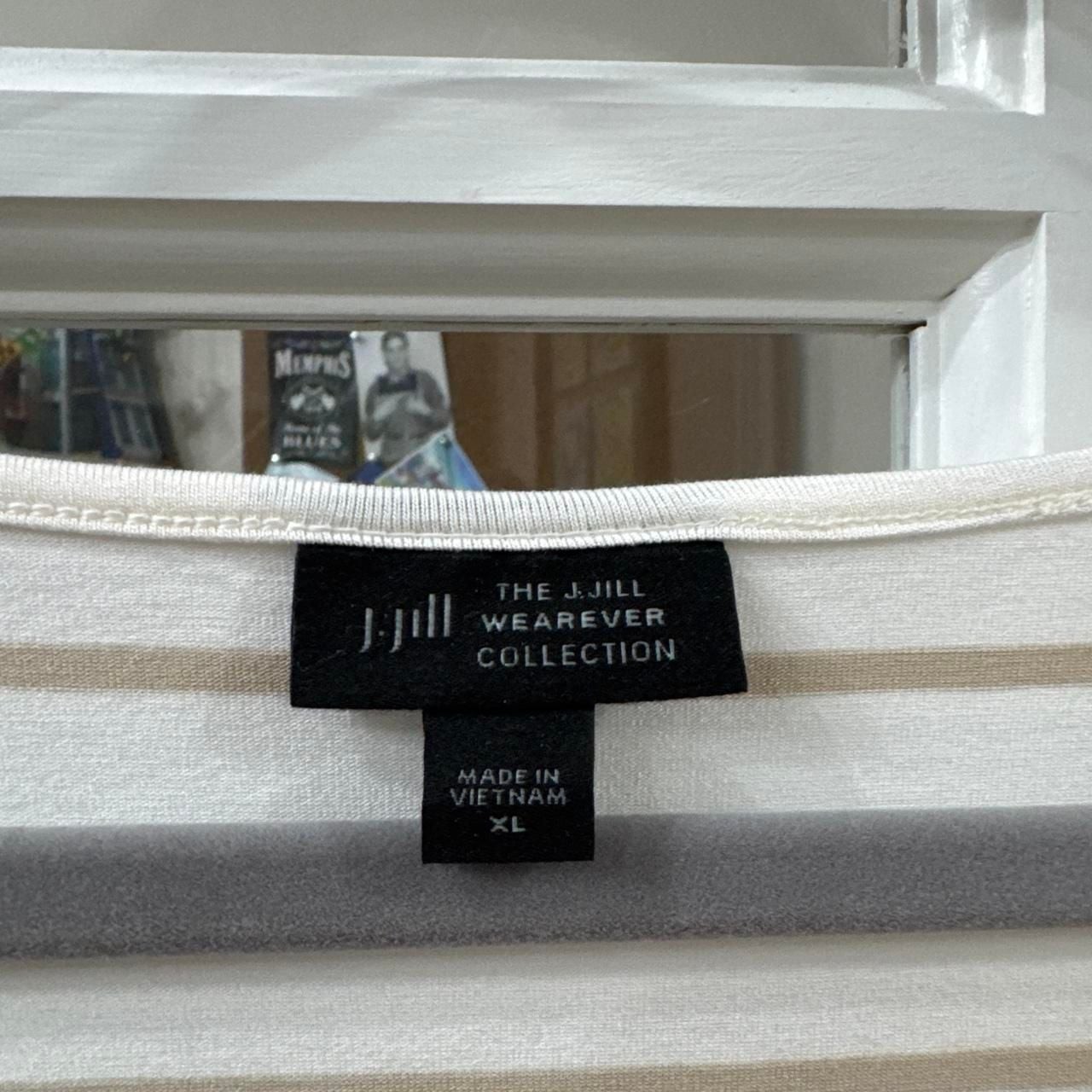 J. Jill Wearever Collection Striped Blouson Top