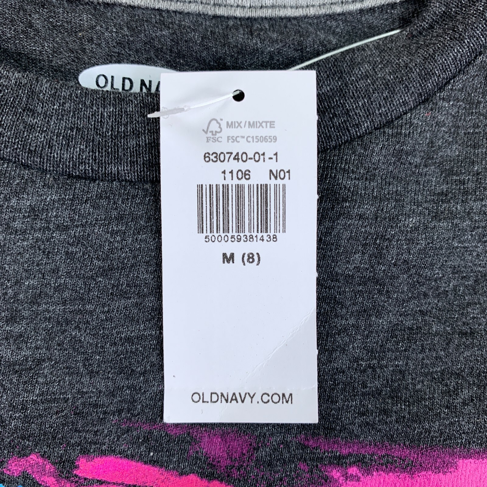 Old Navy Gender-Neutral Size Medium 8 Gray Explore More Long-Sleeve Graphic Tee
