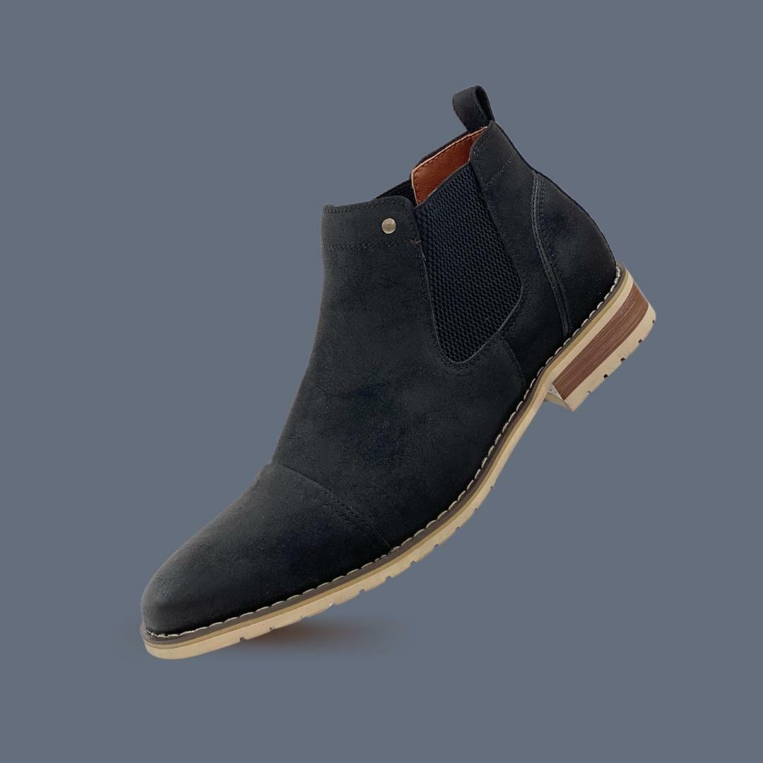 Ferro Aldo Men’s Comfort Casual Chelsea Suede Slip on Pull up Ankle Boots