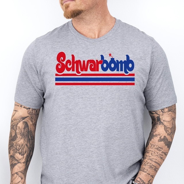 SCHWARBOMB | Philadelphia Baseball themed Ring Spun Cotton T-Shirt