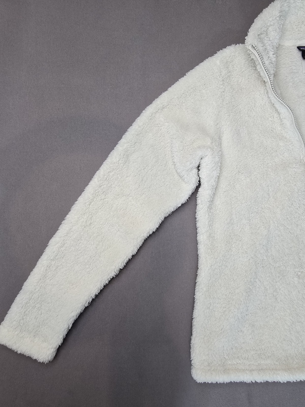 Patagonia Women’s Size S Los Gatos 1/4 Zip Fleece Pullover Ivory Sherpa EUC
