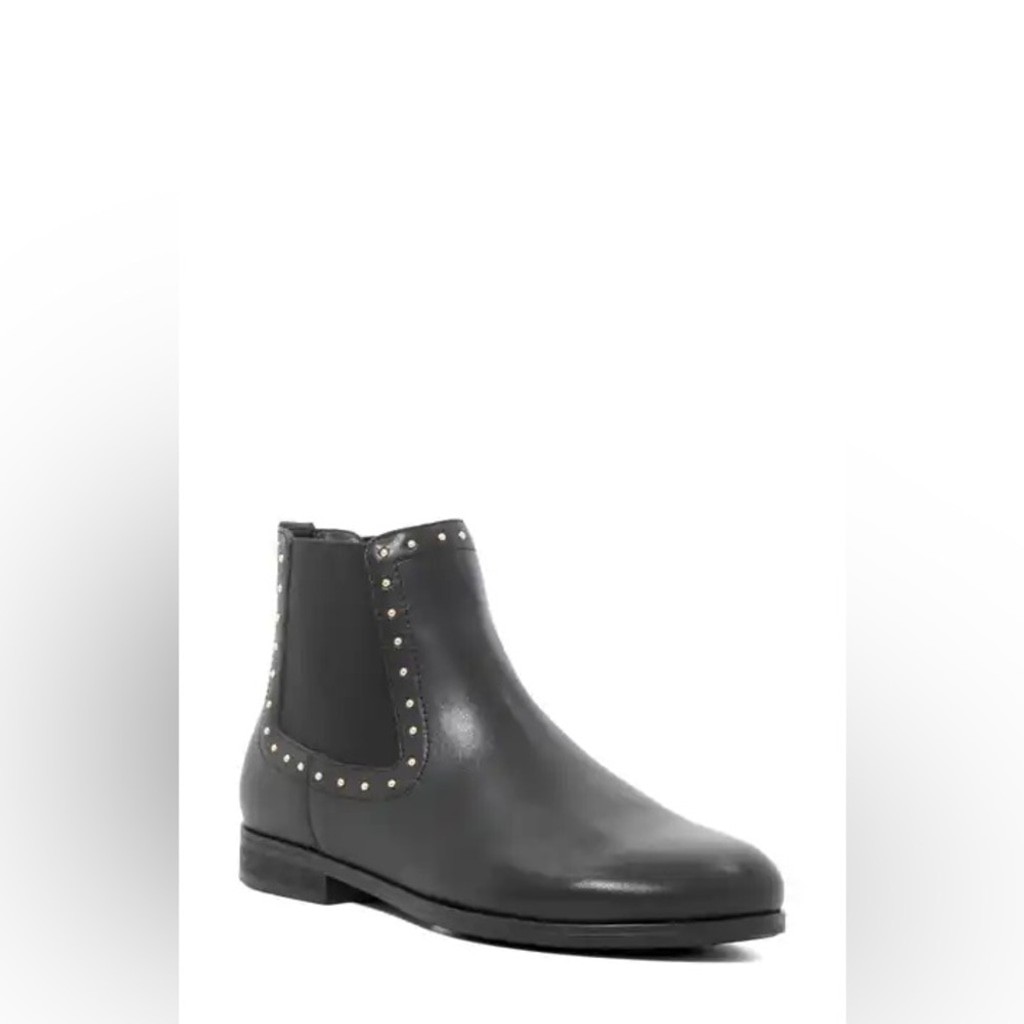 Coach Lory Leather Bootie Womens Size 8 Black Studded Ankle Boots Preloved