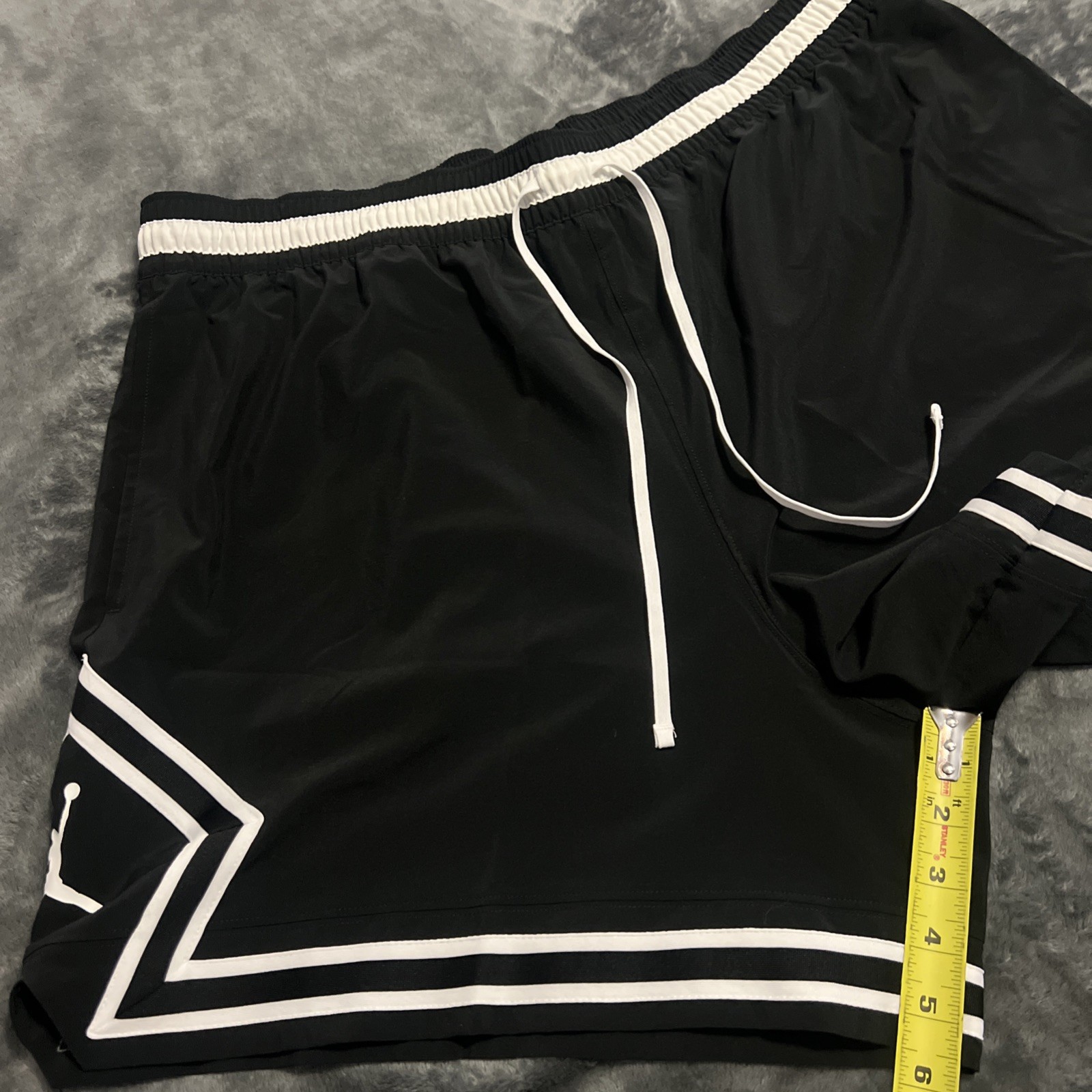 XL Jordan Shorts Men’s Black Nike Air Dri-Fit Sport Diamond Woven FQ2989-010