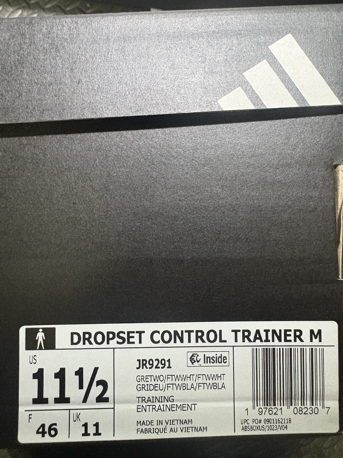 Adidas DROPSET CONTROL trainer MENs Size 11.5 NEW w Box/tag FREESHIP JR9291