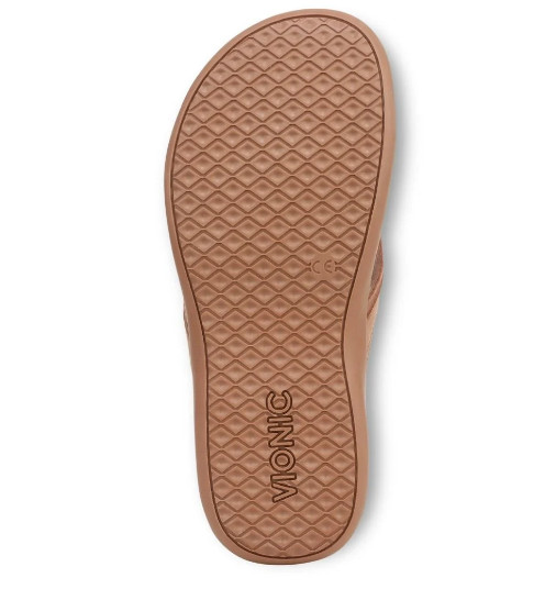Vionic Women’s Tide 2.0 Toe Post Sandal, Mocha Mousse Leather