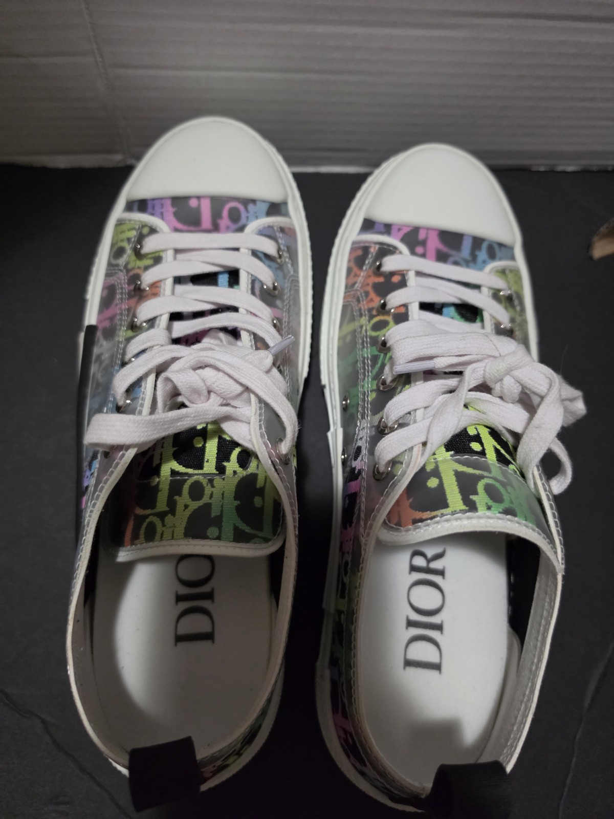 Sz 9 Men’s Dior B23 Multicolor Oblique Low Trainers Sneakers sz 42 Multicolor