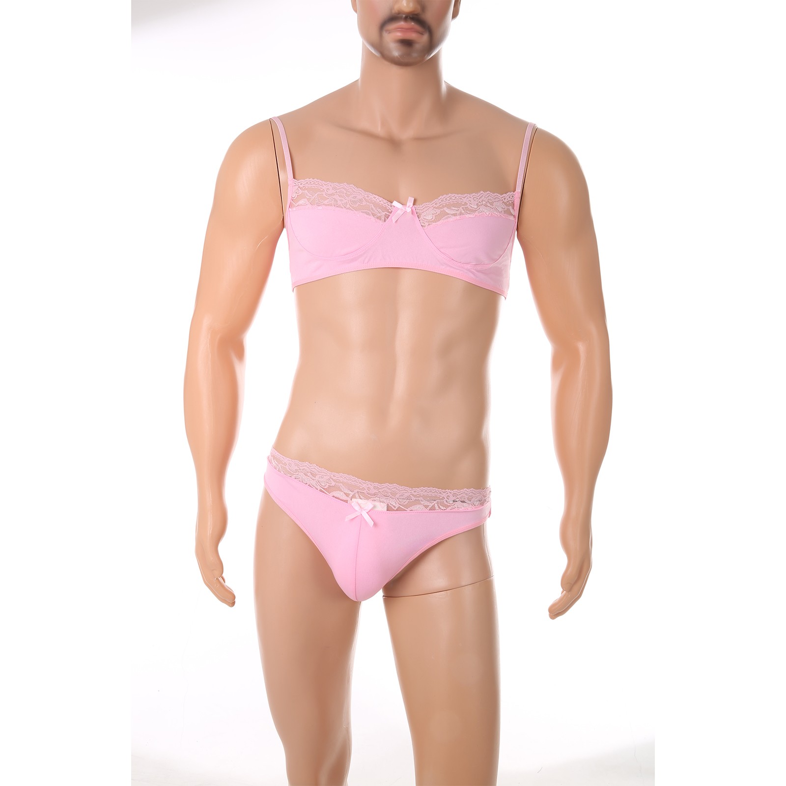 Set of Men Bra Briefs Sissy Sexy Underwear Lingerie Tops Panties Underpants