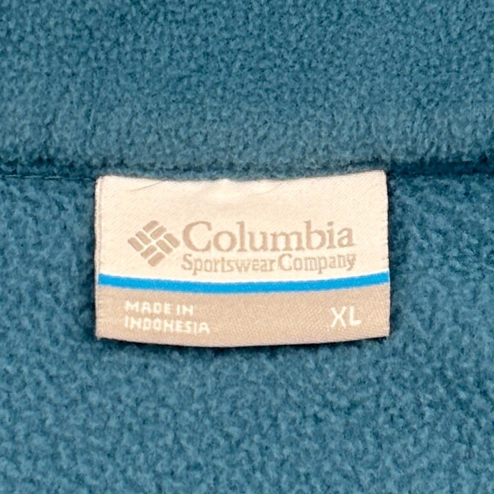 Columbia Fast Trek II Fleece Jacket Full Zip Teal Blue Womens Size XL