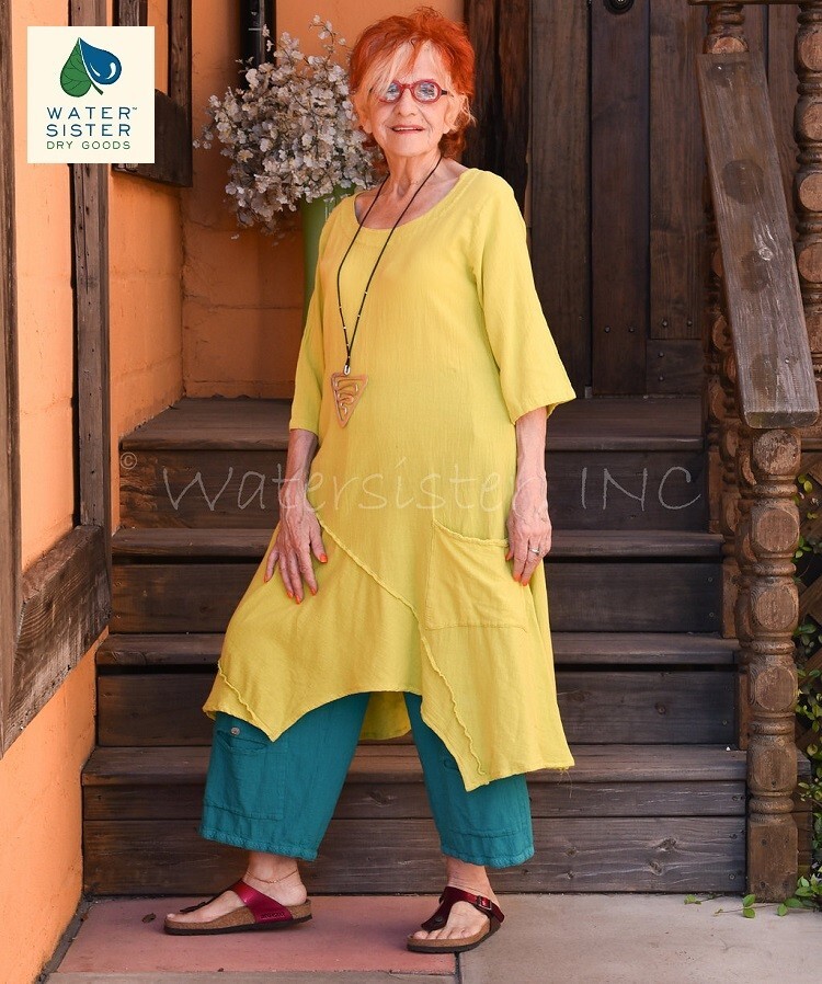 WATERSISTER Cotton Gauze TANGO TUNIC Long Top 1(S/M) 2(L/XL) 3(1X) oh my COLORS