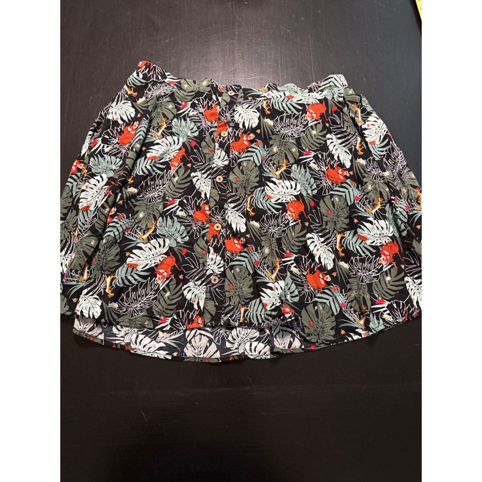 Disney Her Universe Lion King Timon Pumbaa Tropical Leaf Skirt Plus Size 1 Black