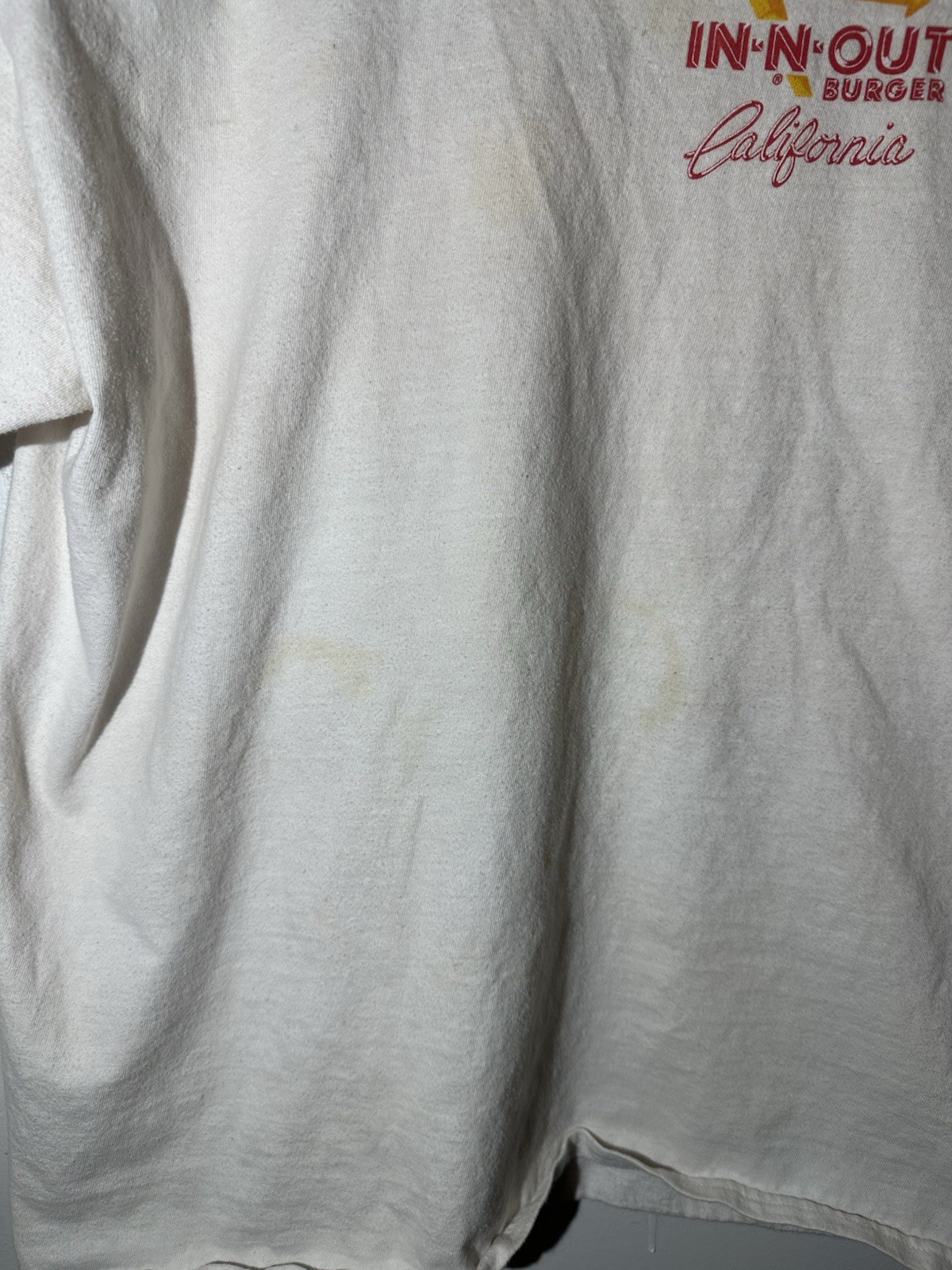 In-N-Out Men’s T-Shirt Size M White Burger California Classic Cars Graphic Tee