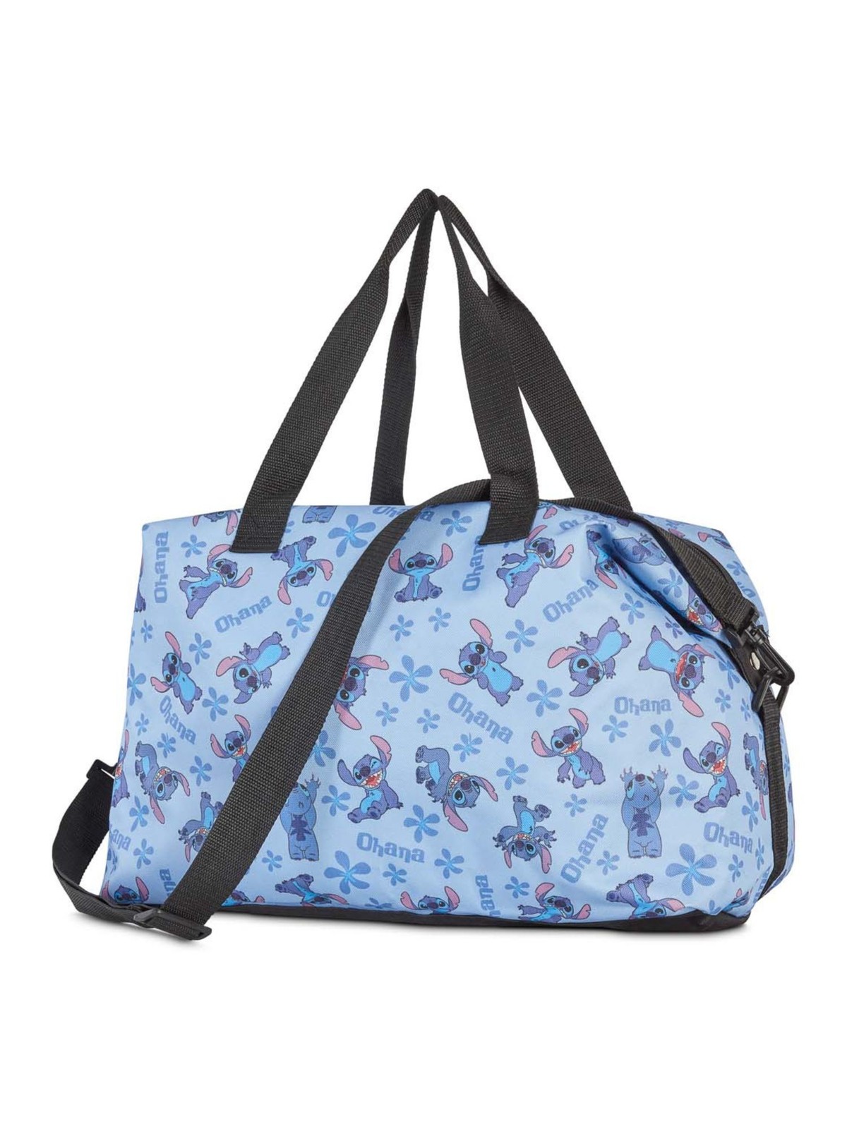 Disney’s Lilo & Stitch Weekender Duffel Bag Travel Carry-On All-Over Print Blue