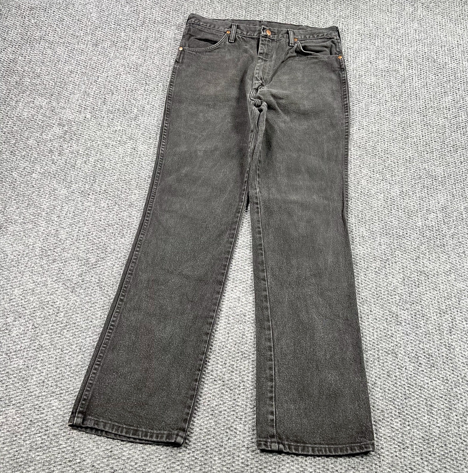 Vintage Wrangler Jeans Mens 34×34 Black Denim Cowboy Western 936WBK Made In USA