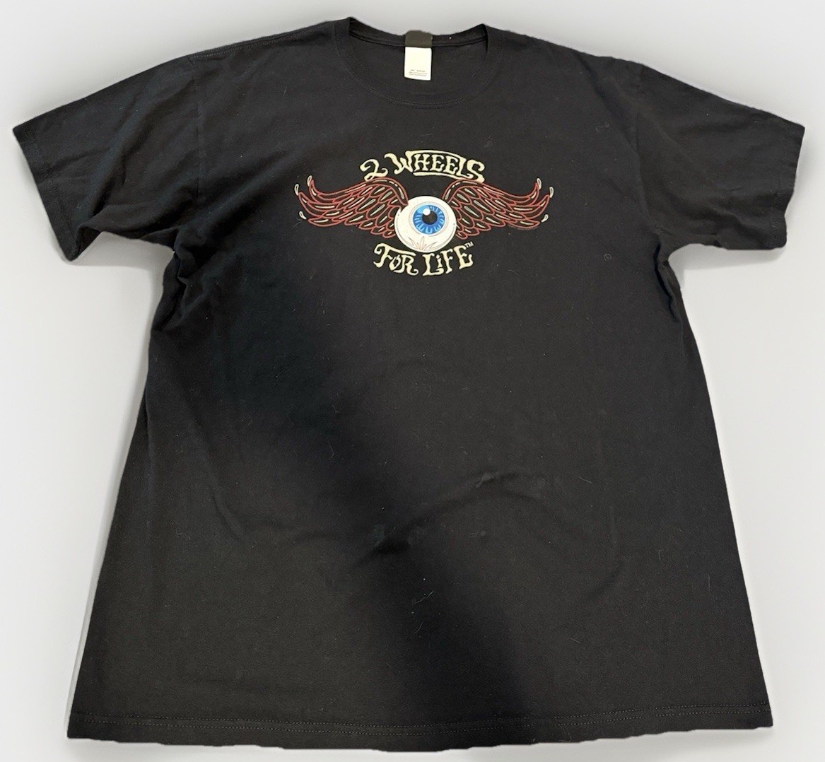 Hot Leathe Legendary Eye Roses Graphic T-Shirt Black XL Vintage Style Streetwea.