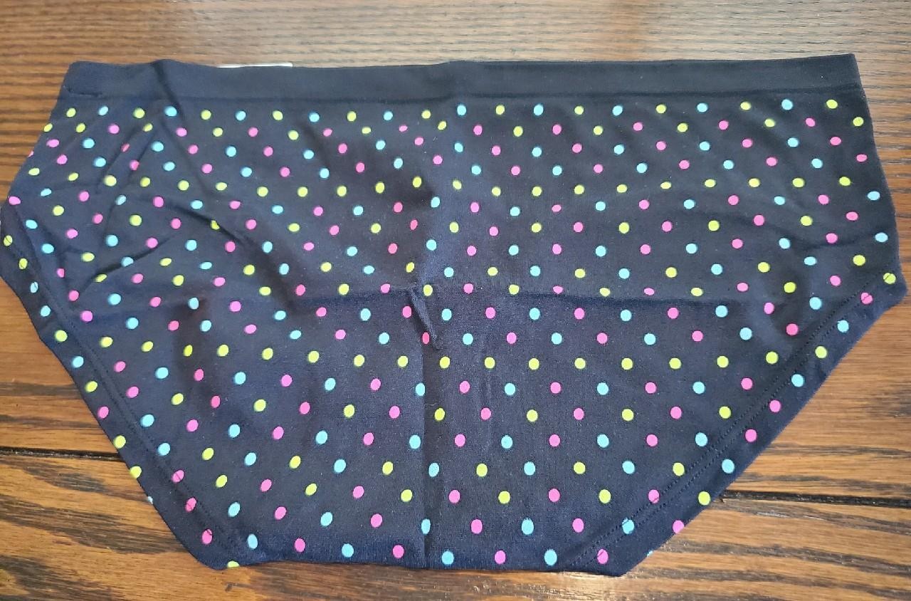NWT JENNI 92% NYLON 8% SPANDEX HIPSTER PANTIES 9114434B246 KSCOPE DOT XL