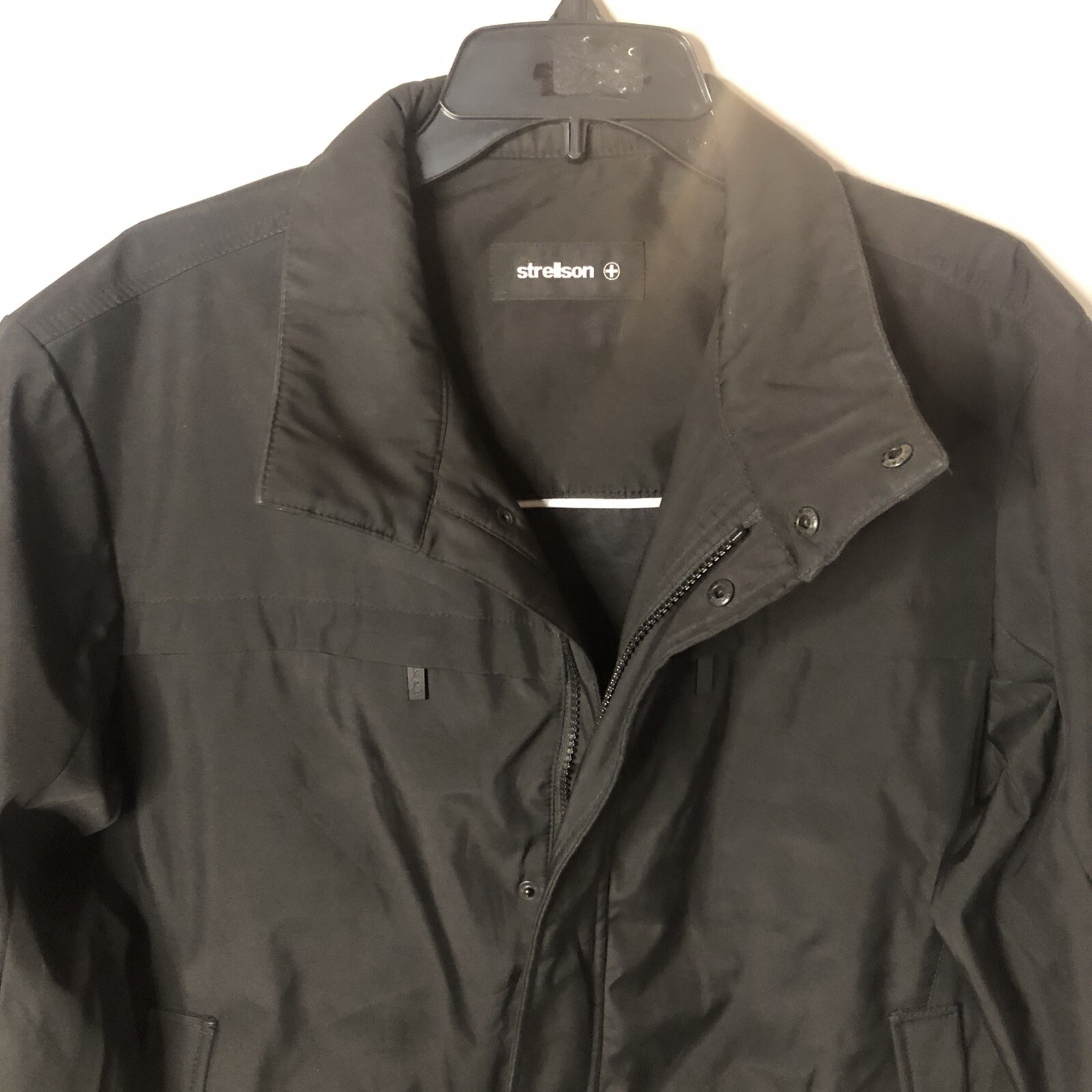 Strellson Switzerland Men’s GR 46 Black “Jetson”Jacket Pockets Full Zip Lined
