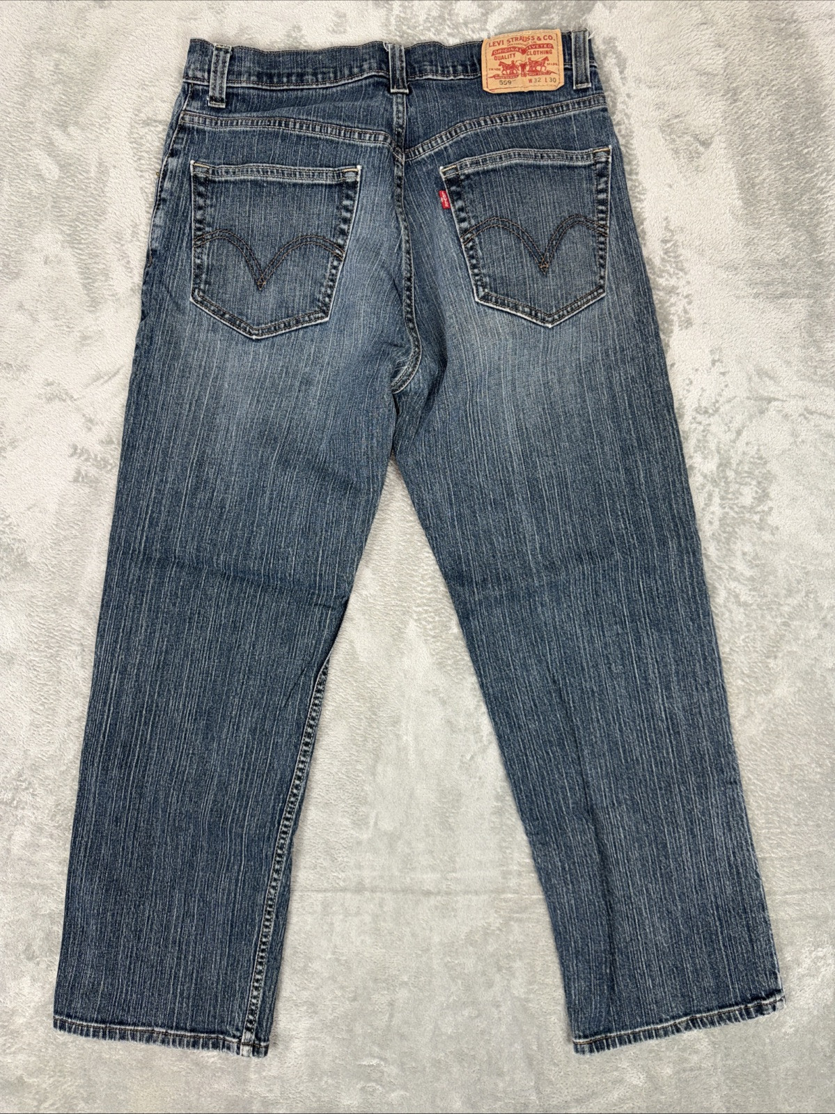 Levi’s 559 Mens Jeans Size 32 X 30 Blue Denim 5-Pockets Relaxed Straight Leg