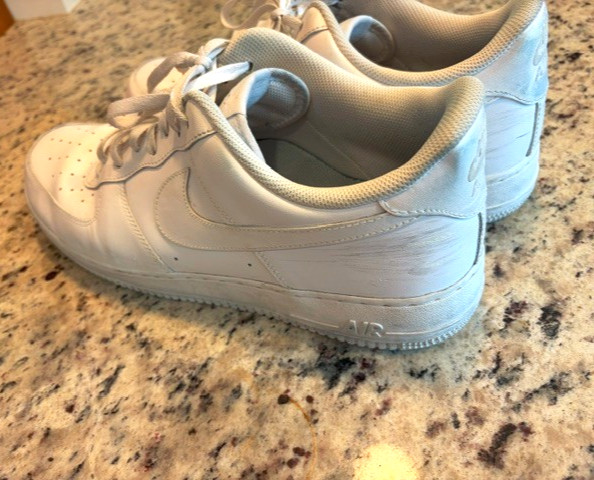 Nike Air Force 1 Triple White Leather Low Top 315122-111, Size 15.0/EUR 49.5