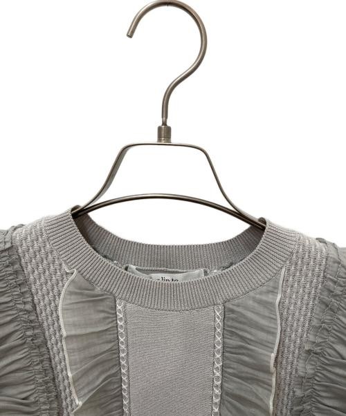HER LIP TO Gray Knit Top S Sleeveless Polycotton Casual Women