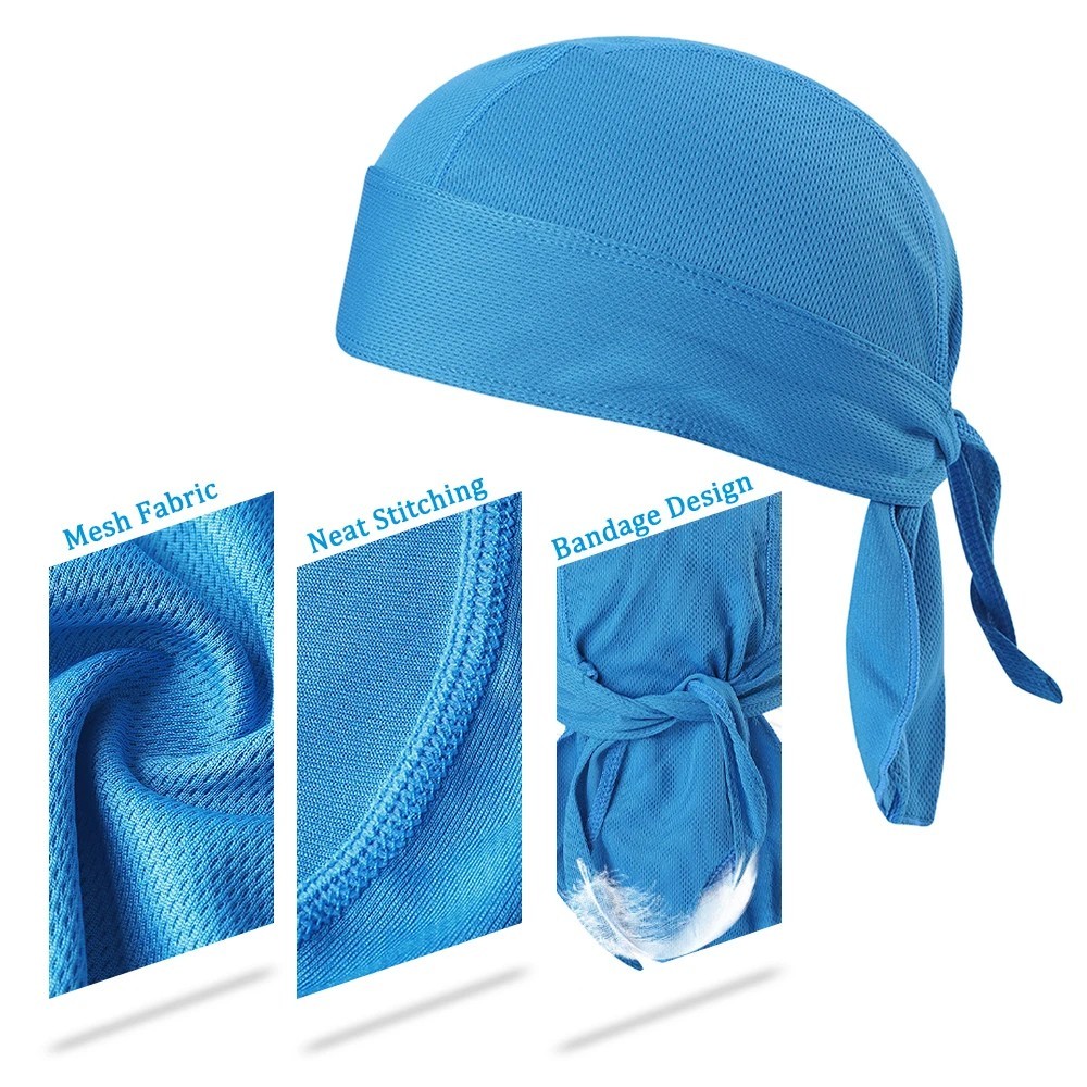 Sweat Wicking Dew Rags Skull Cap Helmet Liner Breathable Head Wrap Beanie Hat