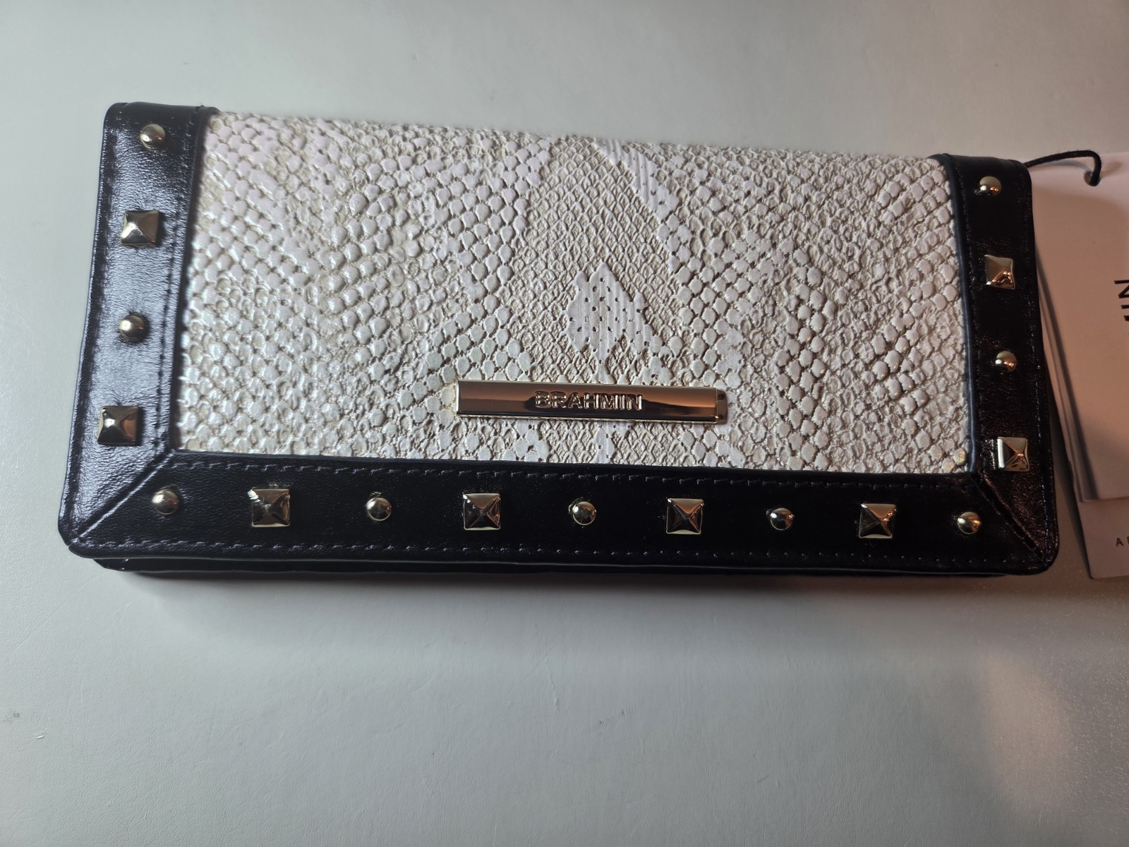NWT Brahmin Ady Multi Theona Stud Iridescent Wallet And Credit Card Holder