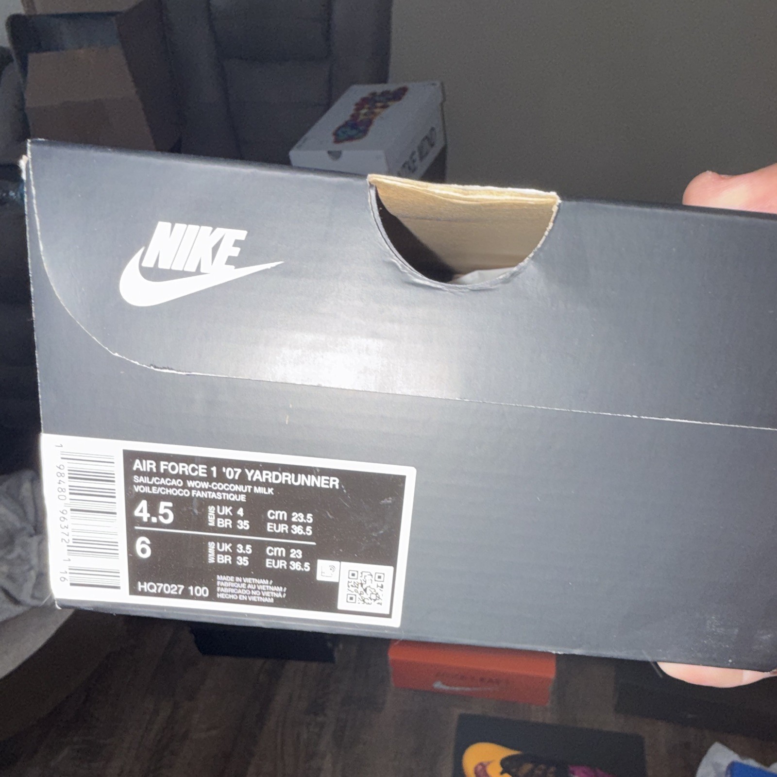 Nike Howard Univ x Air Force 1 ’07 Low Yardrunners Sail/Brown HQ7027-100