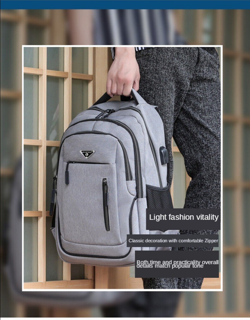 Waterproof Laptop Backpack Men School Bag Business Travel Shoulder Bag