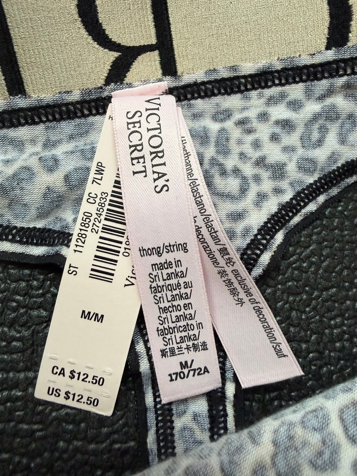 5 Pack Victoria’s Secret sz M Logo Cotton Thong String Panties Bundle Lot Set