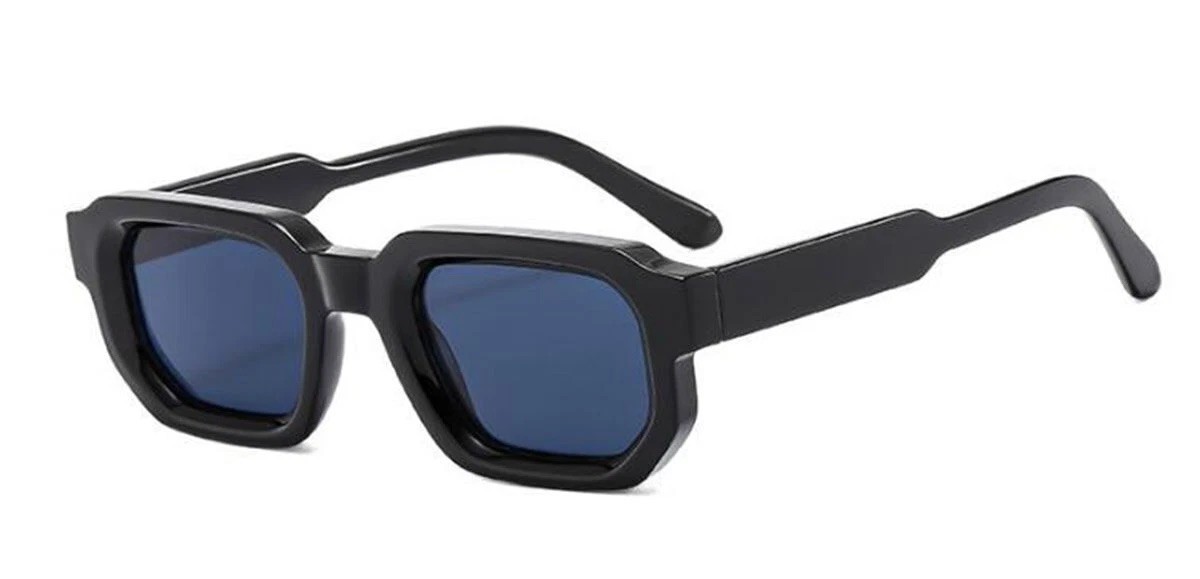 Men Retro Punk Fashion Sunglasses Square Protective Frame Uv400 Outdoor Hip Hop