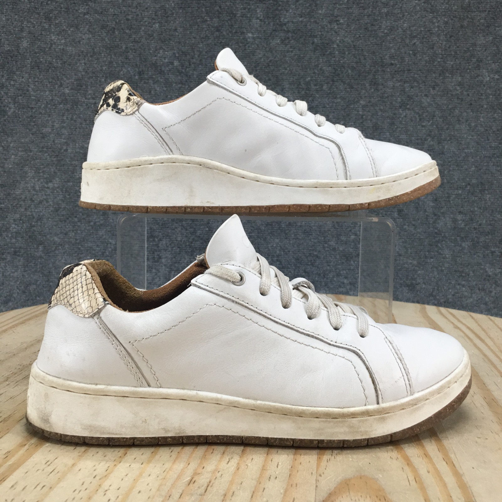 Aetrex Shoes Womens 7 Blake Casual Comfort Low Sneakers White Leather Lace Up