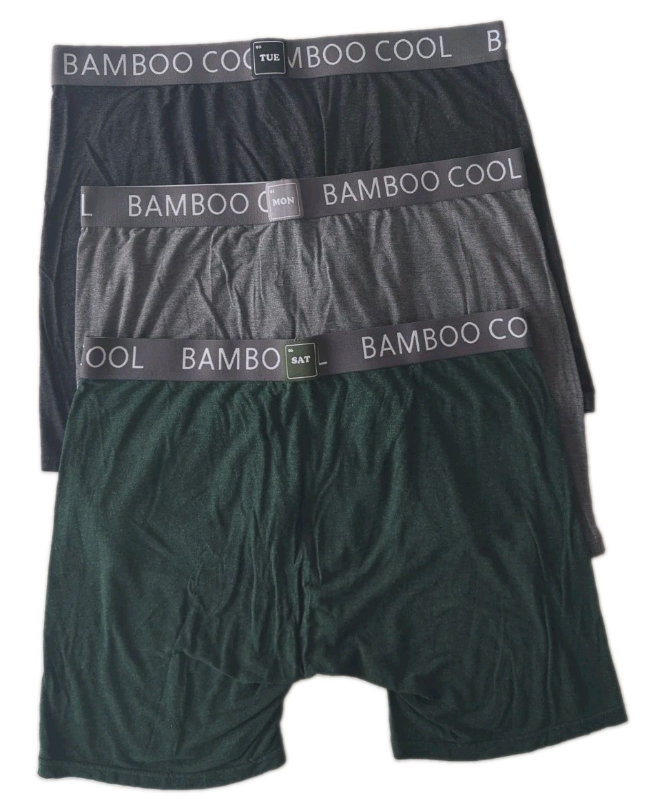 BAMBOO COOL Lot Of 3 Soft Breathable Performance Boxer Briefs Men’s Size XL