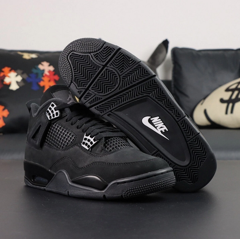 Jordan 4 Retro Black Cat 2025 Men’s Mid Top Basketball Shoes Size 7-12
