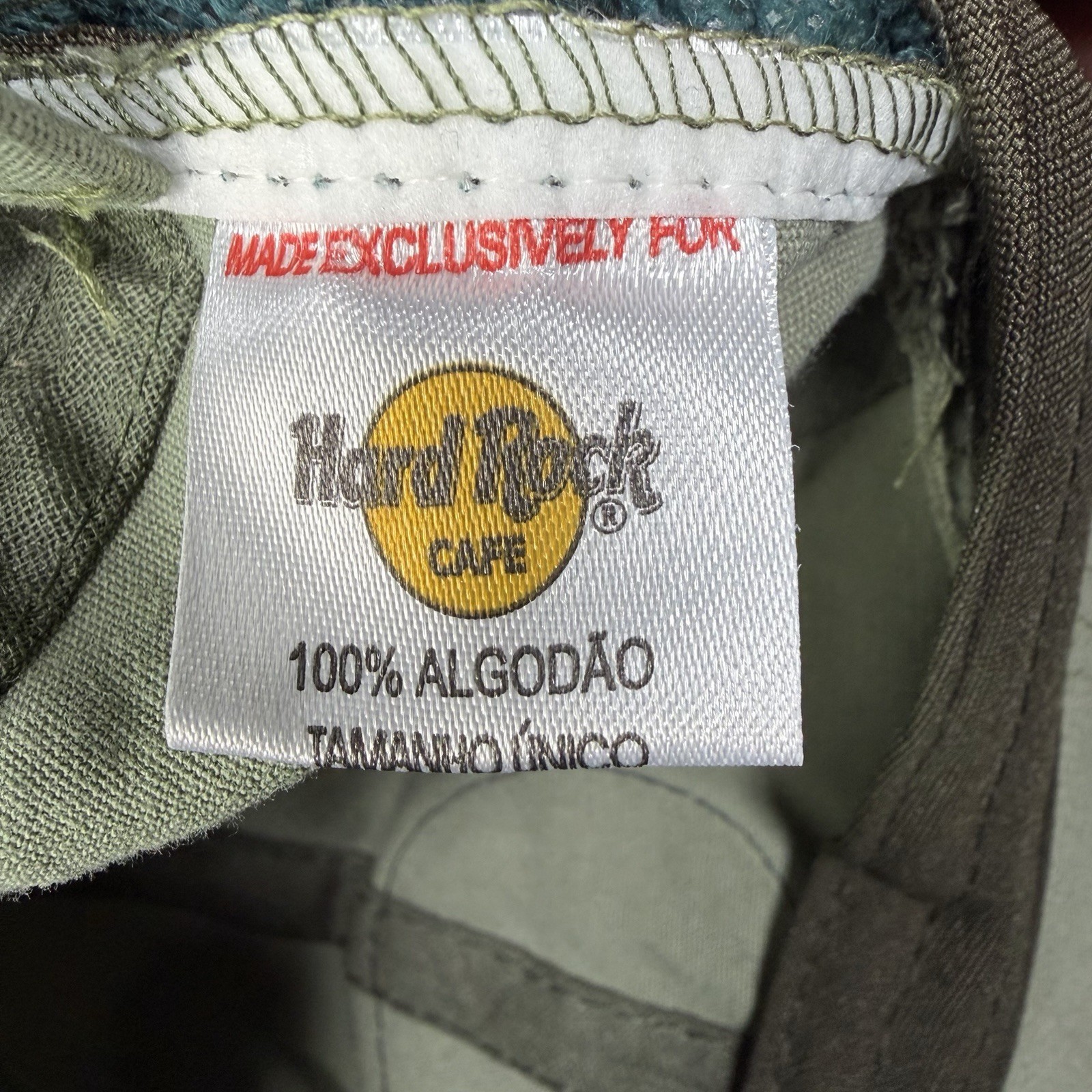 Hard Rock Cafe Snapback Hat Cap Rio De Janeiro Green.
